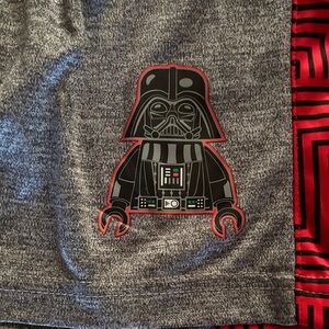 Star Wars Dark Side Gray and Red Boys Athletic Shorts